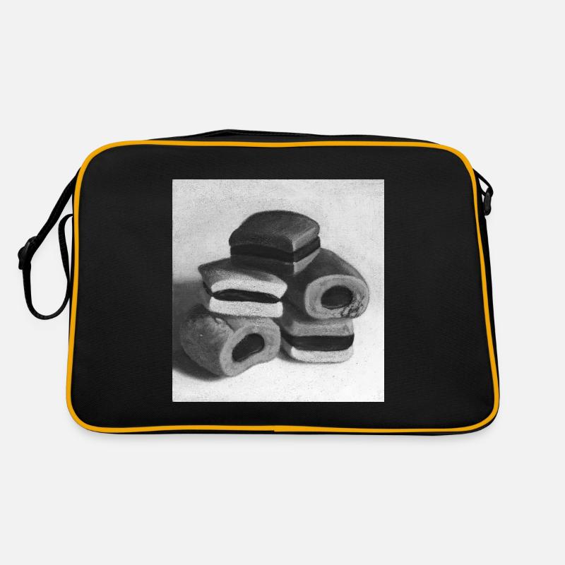 licorice - Retro Bag - black/gold