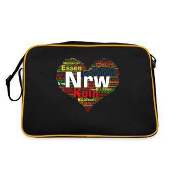 NRW Love - Retro Tasche - Schwarz/Gold - Hinten
