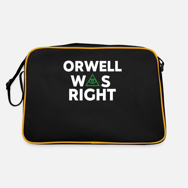 George Orwell 1984 was right - surveillance state Retro Bag