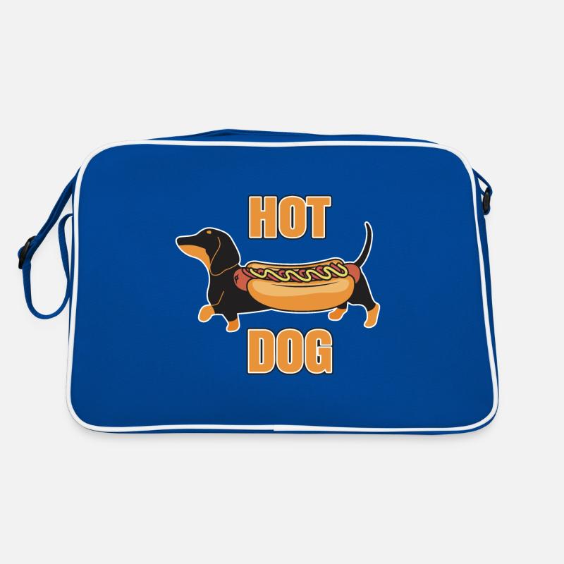 Conception drôle de teckel de hot-dog Sac Retro