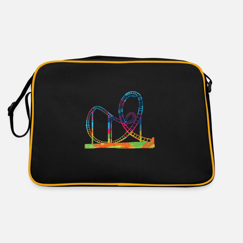 Achterbahn Geschenkidee Freizeitparks Schausteller Retro Tasche