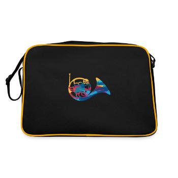 Horn Français Horn Horn Orchestra Cadeau - Sac Retro - noir/or - Dos