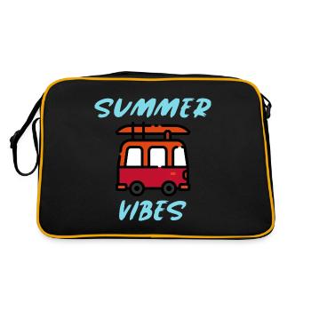 Ambiances d’été | L’été est là, plage d’été - Sac Retro - noir/or - Dos