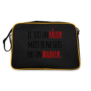 Je suis un râleur mais je ne suis pas un boudeur - Sac Retro - noir/or - Dos
