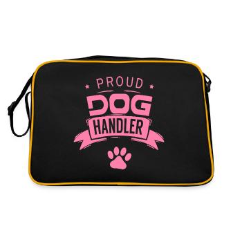 Maître de chien fière guide de chien Mama chien de service - Sac Retro - noir/or - Dos