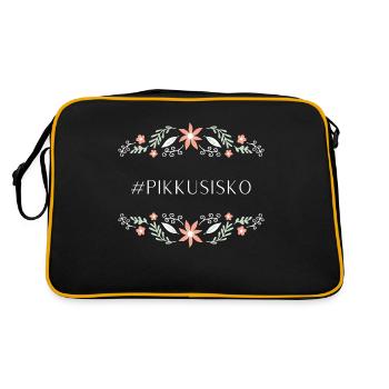 #pikkusisko - Kleine Schwester - Retro Tasche - Schwarz/Gold - Hinten