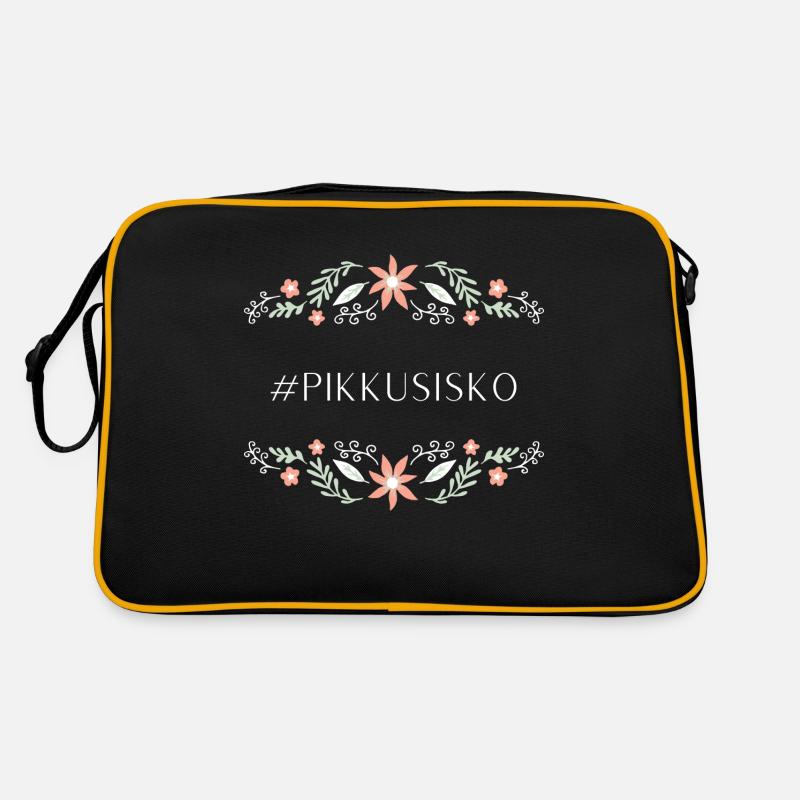 #pikkusisko - Petite sœur - Sac Retro - noir/or