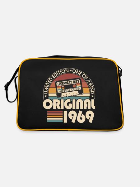 1969 Jahrgang geboren Vintage Geburtstag Retro - Retro Tasche - Schwarz/Gold