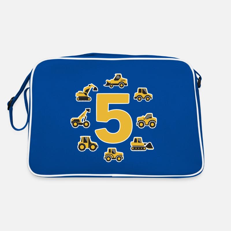 Construction site - 5 years - 5th birthday Retro Bag