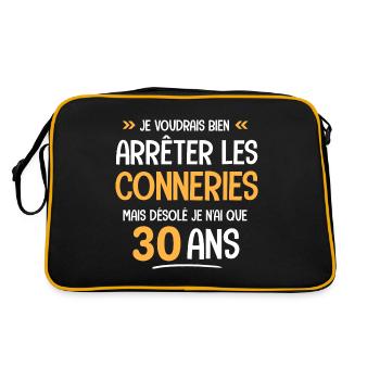 30 ans cadeau d anniversaire 30 ans Drôle - Sac Retro - noir/or - Dos