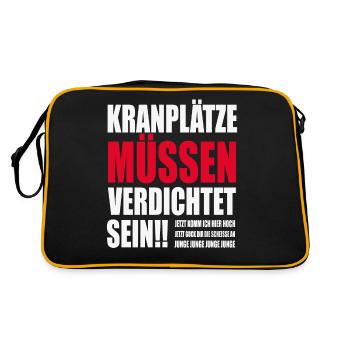 Crane spaces must be compacted! - Retro Bag - black/gold - Back