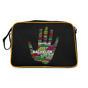 Bachelor done High Five - Retro Bag - black/gold - Back