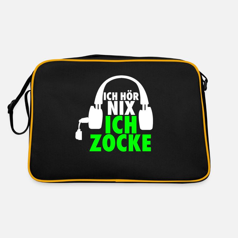 Gamer Zocker PC Konsolen lustiger Spruch Retro Tasche
