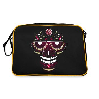 Crâne souriant - Sac Retro - noir/or - Dos