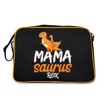 Mama Saurus Rex passionnée chère mère maman - Sac Retro - noir/or - Dos