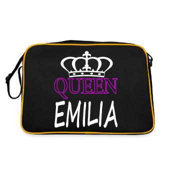 je m'appelle Emilia Queen Emilia appelle moi Emilia - Sac Retro - noir/or - Dos