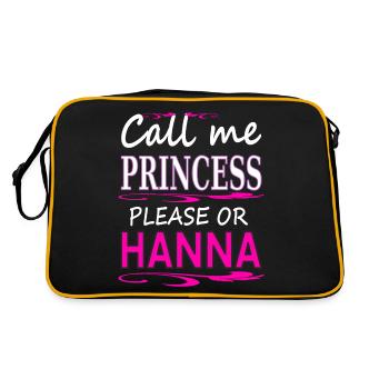 mon nom est Hanna, nom de jeune fille princesse Hanna - Sac Retro - noir/or - Dos