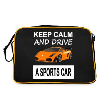 Sports car driver saying sports car driving gift - Retro Bag - black/gold - Back