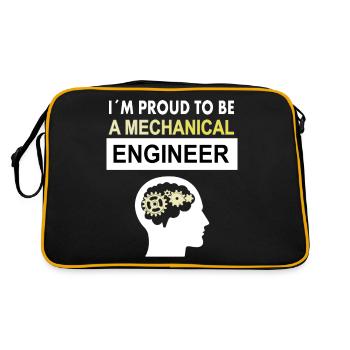 stolzer Maschinenbau Ingenieur Maschinenbaustudium - Retro Tasche - Schwarz/Gold - Hinten