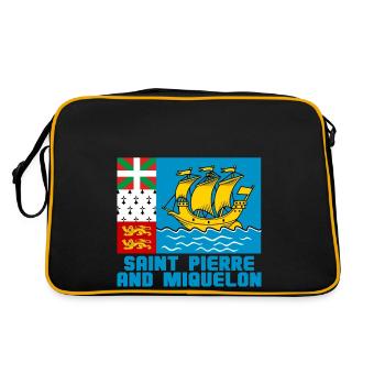 St. Pierre and Miquelon - Retro Bag - black/gold - Back