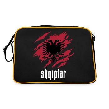 shqiptar Albaner - Retro Tasche - Schwarz/Gold - Hinten