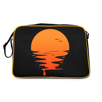 sunset Design for a nature or holiday lover - Retro Bag - black/gold - Back