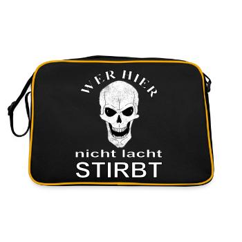 Skull Skull Monster Zombie Bloody Gift - Retro Bag - black/gold - Back