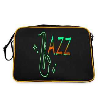 Jazz Musique Trompette Jouer Musiciens Idée Cadeau - Sac Retro - noir/or - Dos