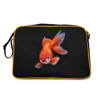 Poisson Fish Head Poisson Pêche Cadeau de pêche - Sac Retro - noir/or - Dos
