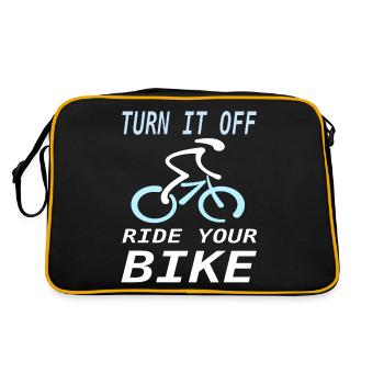 Les cyclistes disent un cadeau de tour à vélo à vélo - Sac Retro - noir/or - Dos
