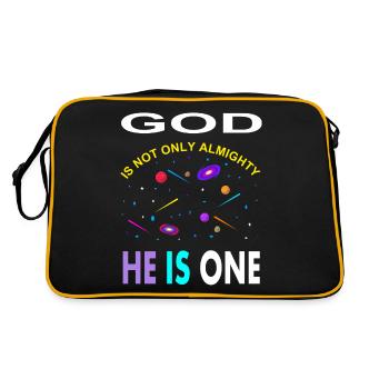 Allah is only God is almighty Muslim poison - Retro Bag - black/gold - Back