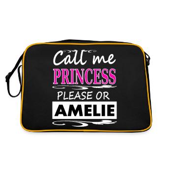 Je m’appelle Amélie Je suis Amélie Fille Gift - Sac Retro - noir/or - Dos