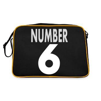 Numéro 6 Numéro Six Chemise Numéro 6 Idée Cadeau - Sac Retro - noir/or - Dos