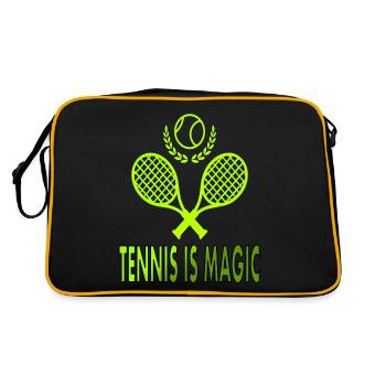 Le tennis est un cadeau magique de jeu de tennis - Sac Retro - noir/or - Dos