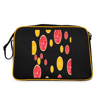 Fruit Orange Juice Gift Fruit is healthy - Sac Retro - noir/or - Dos