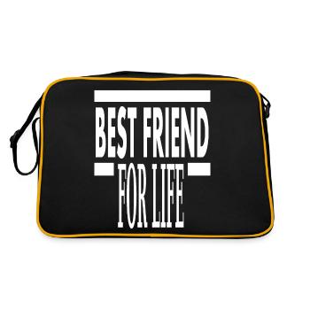 Meilleur ami Meilleur ami Idée cadeau de copain - Sac Retro - noir/or - Dos