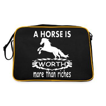 Je vais cavalier cavalier dressage cadeau - Sac Retro - noir/or - Dos