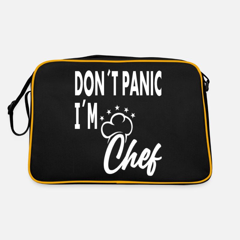 Pas de panique, je suis chef, cuisinier, chapeau de chef, cadeau Sac Retro