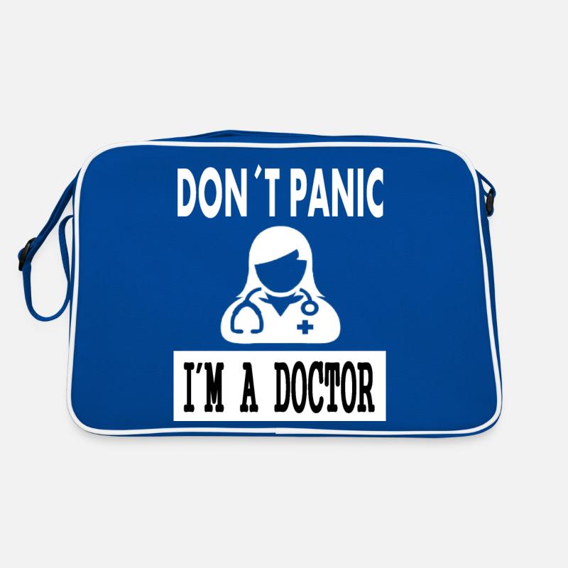 Keine Panik ich bin Doktor ich bin Arzt Geschenk Retro Tasche