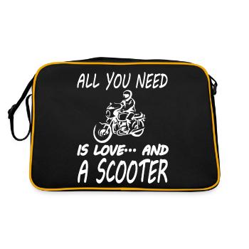 Scooter Ride Scooter Rider Stuntman Gift Idea - Retro Bag - black/gold - Back