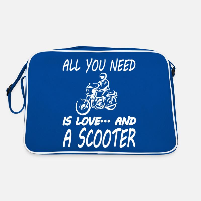 Roller fahren Rollerfahrer Stuntman Geschenkidee Retro Tasche