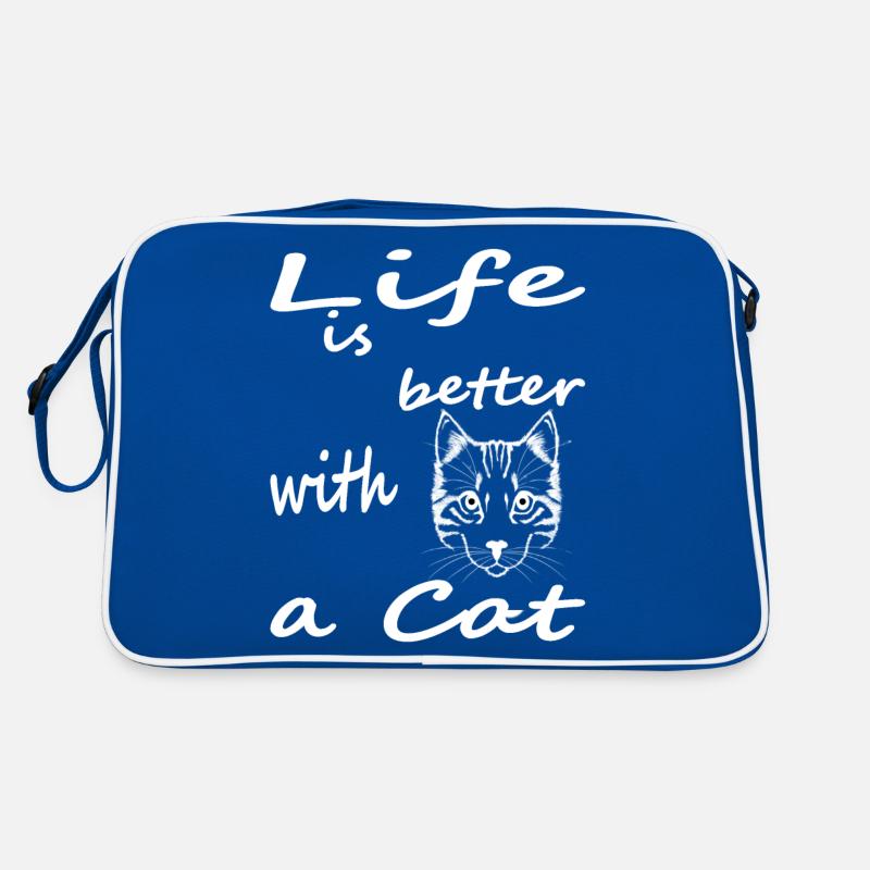 Cat Meow Pet Idée Cadeau Chat Noir Sac Retro