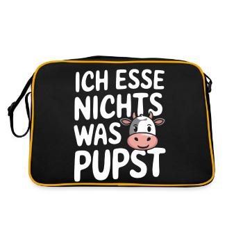 Vegetarian Vegan Veggie Vegetarian - Retro Bag - black/gold - Back