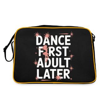Tanzen Tänzer Tanzen - Retro Tasche - Schwarz/Gold - Hinten