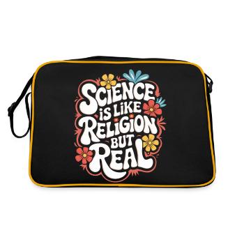 Atheism, Atheist, Anti-Religion, Agnostic - Retro Bag - black/gold - Back