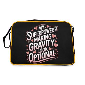 Turnen Turner Gymnastik - Retro Tasche - Schwarz/Gold - Hinten