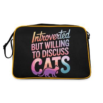 Introvertierter asozialer introvertierter - Retro Tasche - Schwarz/Gold - Hinten
