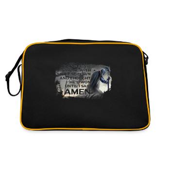 Combattre le diable Amen Guerrier Dites Croisé - Sac Retro - noir/or - Dos