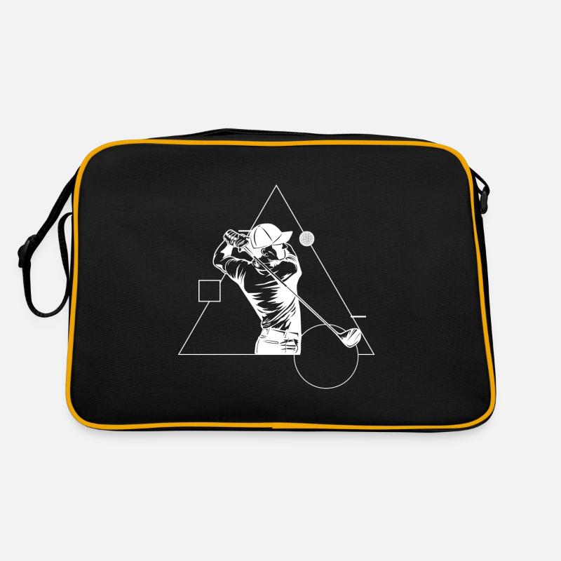 Golf Golfplatz Golfer Geometrie Retro Tasche