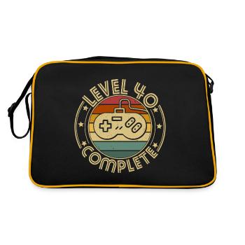 40e anniversaire 40 ans de joueur niveau 40 terminé - Sac Retro - noir/or - Dos